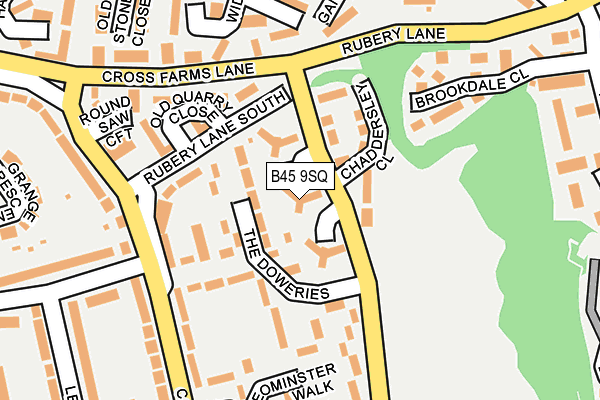 B45 9SQ map - OS OpenMap – Local (Ordnance Survey)