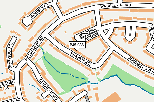 B45 9SS map - OS OpenMap – Local (Ordnance Survey)