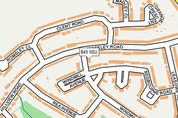 B45 9SU map - OS OpenMap – Local (Ordnance Survey)