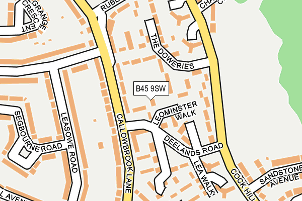 B45 9SW map - OS OpenMap – Local (Ordnance Survey)