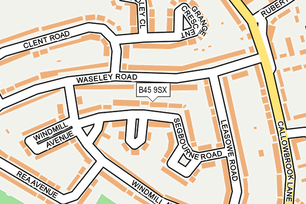 B45 9SX map - OS OpenMap – Local (Ordnance Survey)