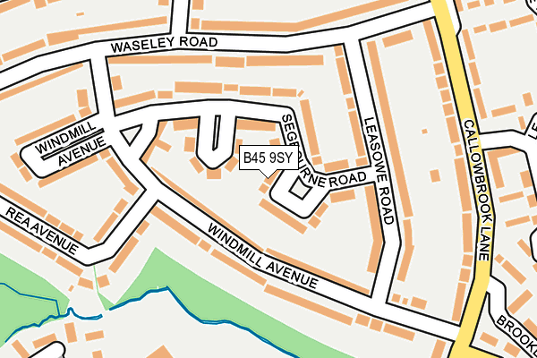 B45 9SY map - OS OpenMap – Local (Ordnance Survey)