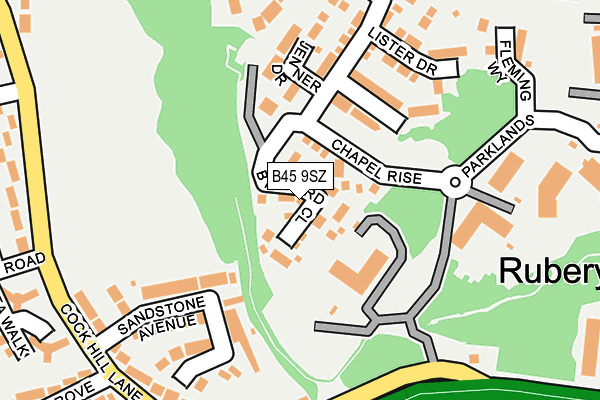 B45 9SZ map - OS OpenMap – Local (Ordnance Survey)