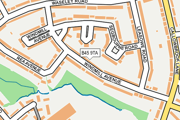 B45 9TA map - OS OpenMap – Local (Ordnance Survey)