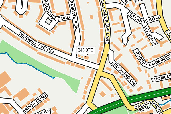 B45 9TE map - OS OpenMap – Local (Ordnance Survey)