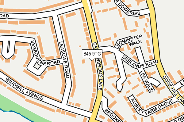 B45 9TG map - OS OpenMap – Local (Ordnance Survey)