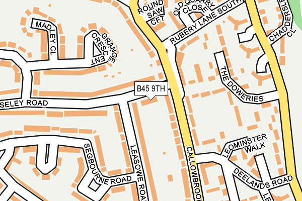 B45 9TH map - OS OpenMap – Local (Ordnance Survey)
