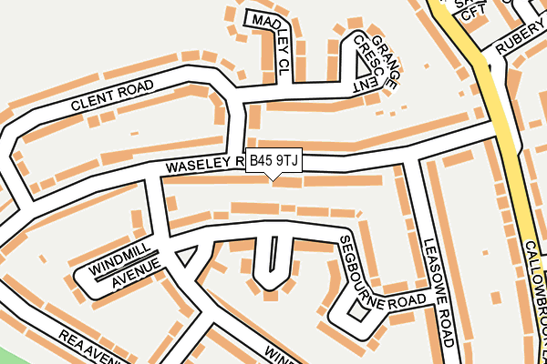 B45 9TJ map - OS OpenMap – Local (Ordnance Survey)