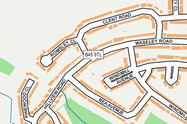 B45 9TL map - OS OpenMap – Local (Ordnance Survey)