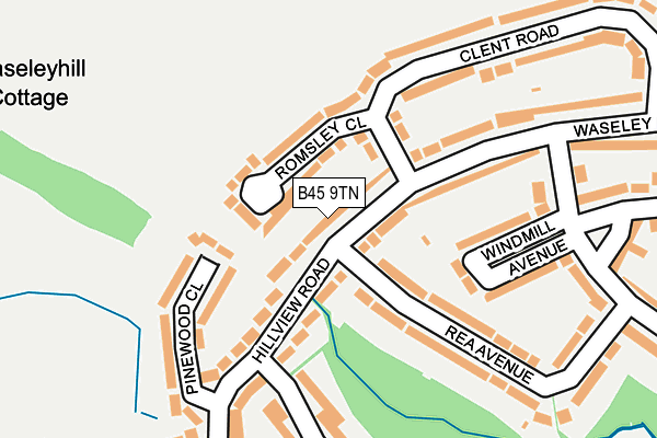 B45 9TN map - OS OpenMap – Local (Ordnance Survey)