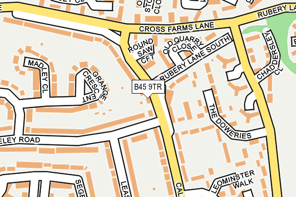 B45 9TR map - OS OpenMap – Local (Ordnance Survey)