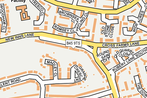 B45 9TS map - OS OpenMap – Local (Ordnance Survey)