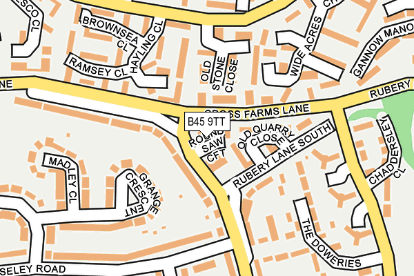 B45 9TT map - OS OpenMap – Local (Ordnance Survey)