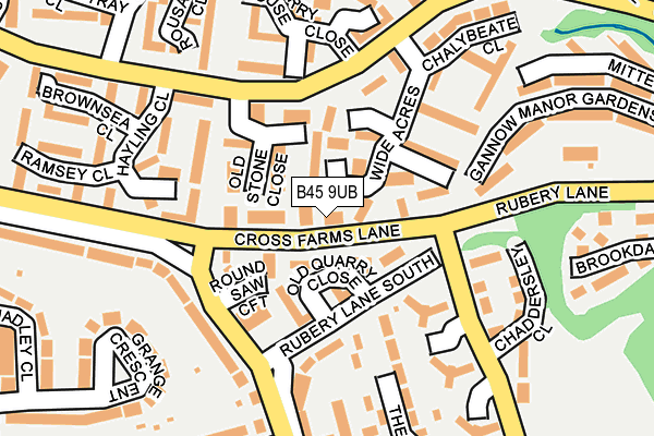 B45 9UB map - OS OpenMap – Local (Ordnance Survey)