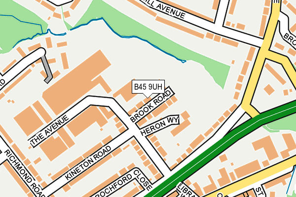 B45 9UH map - OS OpenMap – Local (Ordnance Survey)