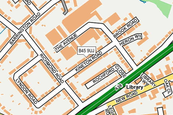 B45 9UJ map - OS OpenMap – Local (Ordnance Survey)