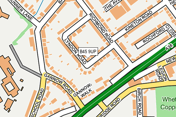 B45 9UP map - OS OpenMap – Local (Ordnance Survey)