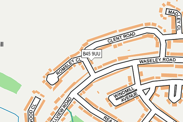 B45 9UU map - OS OpenMap – Local (Ordnance Survey)