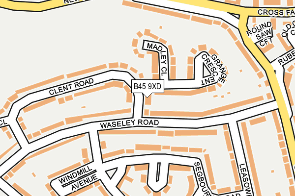 B45 9XD map - OS OpenMap – Local (Ordnance Survey)