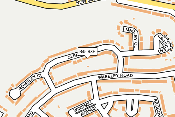 B45 9XE map - OS OpenMap – Local (Ordnance Survey)