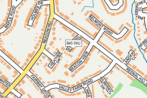 B45 9XU map - OS OpenMap – Local (Ordnance Survey)