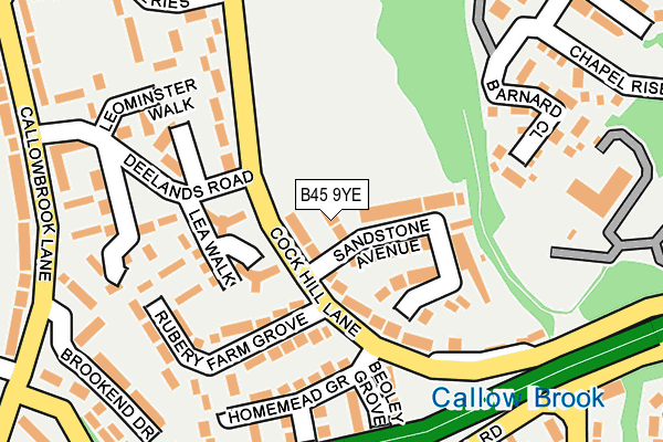 B45 9YE map - OS OpenMap – Local (Ordnance Survey)