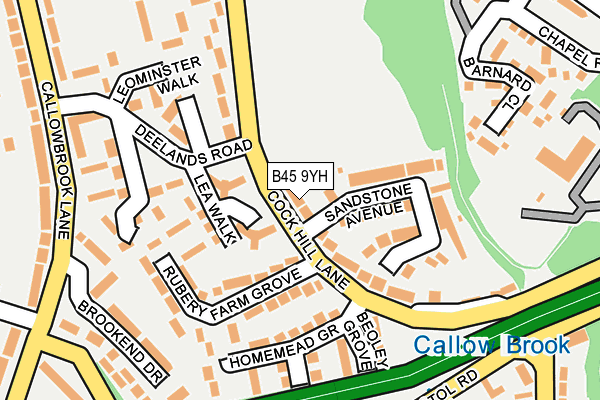 B45 9YH map - OS OpenMap – Local (Ordnance Survey)