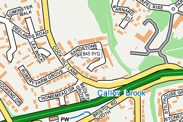 B45 9YQ map - OS OpenMap – Local (Ordnance Survey)