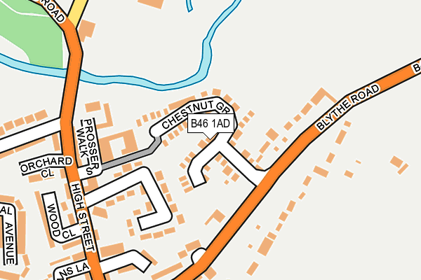 B46 1AD map - OS OpenMap – Local (Ordnance Survey)