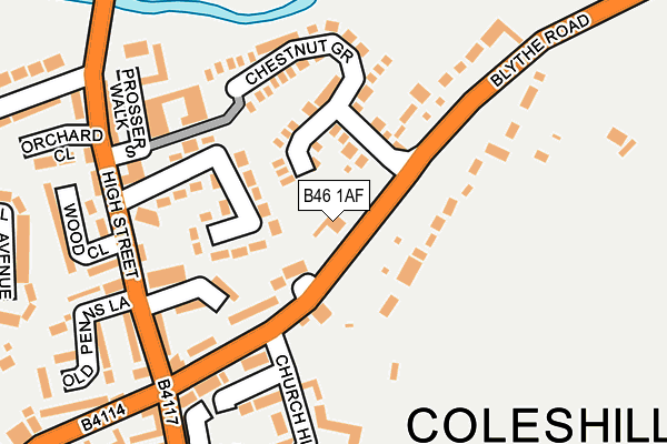 B46 1AF map - OS OpenMap – Local (Ordnance Survey)