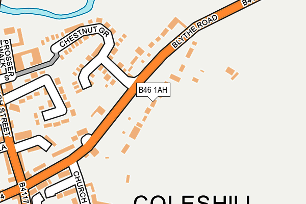 B46 1AH map - OS OpenMap – Local (Ordnance Survey)