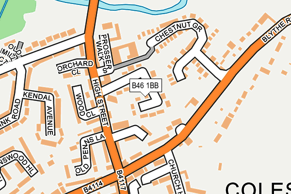 B46 1BB map - OS OpenMap – Local (Ordnance Survey)