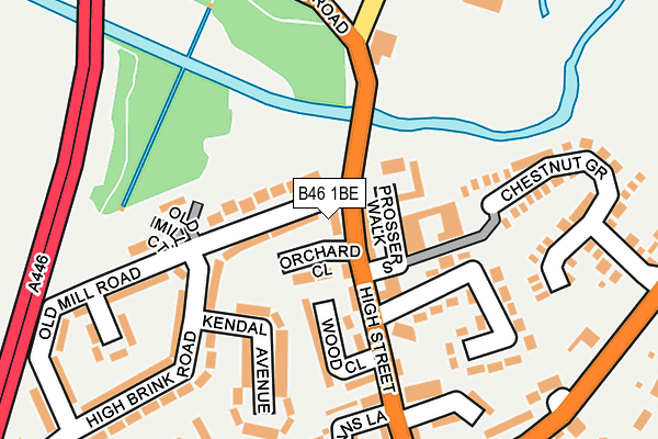 B46 1BE map - OS OpenMap – Local (Ordnance Survey)