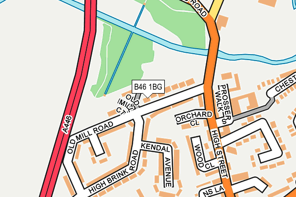 B46 1BG map - OS OpenMap – Local (Ordnance Survey)