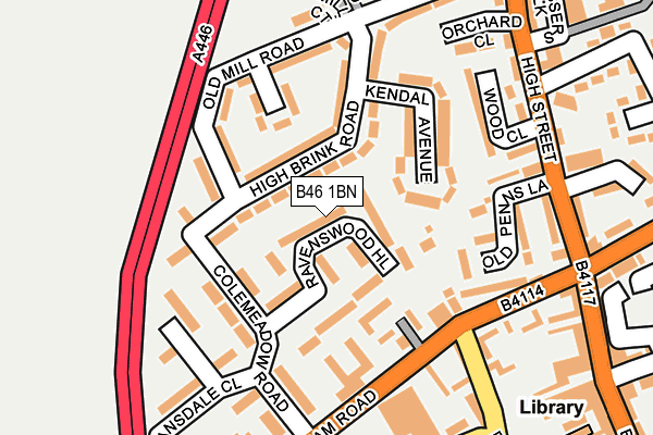 B46 1BN map - OS OpenMap – Local (Ordnance Survey)