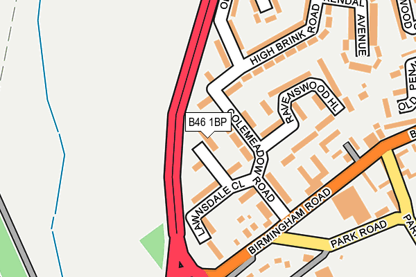 B46 1BP map - OS OpenMap – Local (Ordnance Survey)