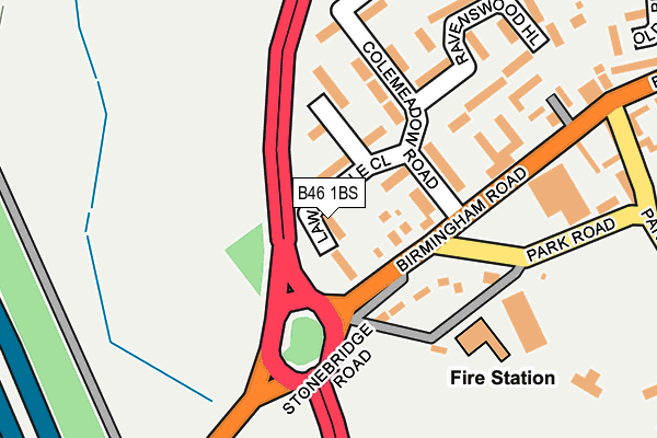 B46 1BS map - OS OpenMap – Local (Ordnance Survey)