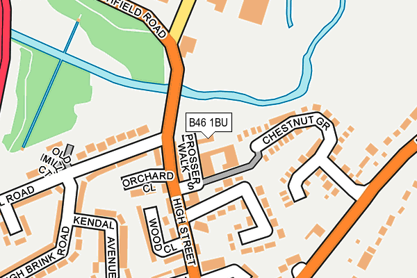 B46 1BU map - OS OpenMap – Local (Ordnance Survey)
