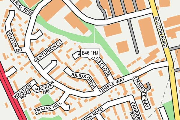 B46 1HJ map - OS OpenMap – Local (Ordnance Survey)