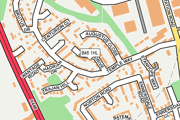 B46 1HL map - OS OpenMap – Local (Ordnance Survey)