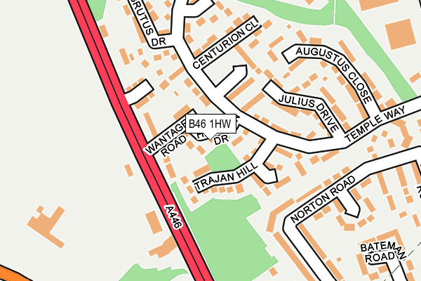 B46 1HW map - OS OpenMap – Local (Ordnance Survey)