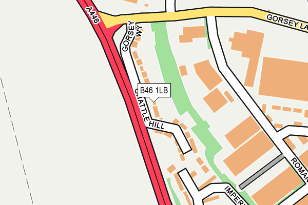 B46 1LB map - OS OpenMap – Local (Ordnance Survey)