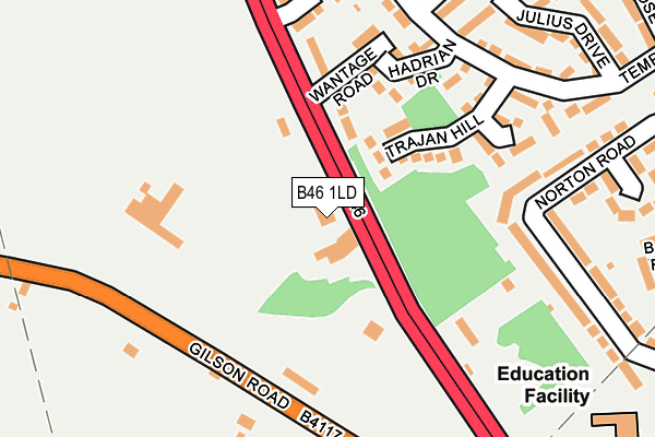 B46 1LD map - OS OpenMap – Local (Ordnance Survey)