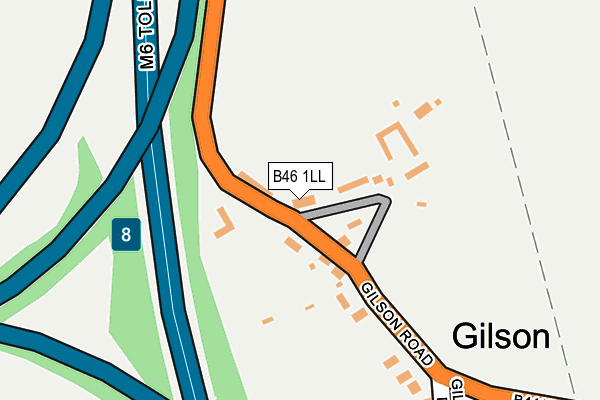 B46 1LL map - OS OpenMap – Local (Ordnance Survey)