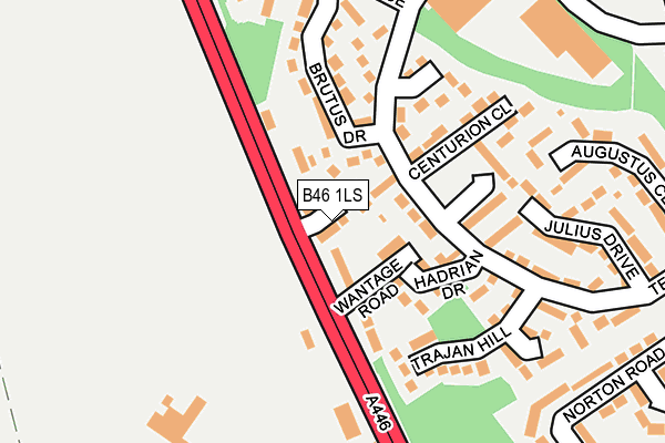 B46 1LS map - OS OpenMap – Local (Ordnance Survey)