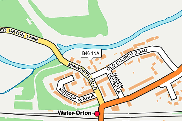 B46 1NA map - OS OpenMap – Local (Ordnance Survey)