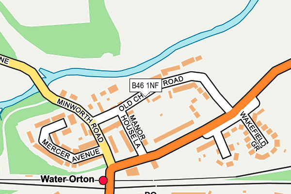B46 1NF map - OS OpenMap – Local (Ordnance Survey)