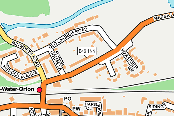 B46 1NN map - OS OpenMap – Local (Ordnance Survey)