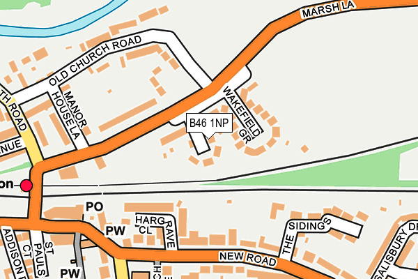 B46 1NP map - OS OpenMap – Local (Ordnance Survey)