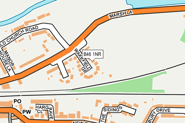 B46 1NR map - OS OpenMap – Local (Ordnance Survey)